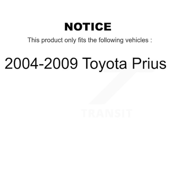 Front Hub Bearing Assembly And Link Kit For 2004-2009 Toyota Prius